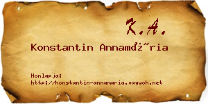 Konstantin Annamária névjegykártya