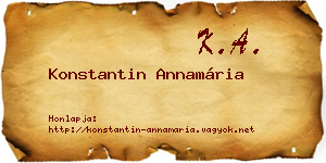 Konstantin Annamária névjegykártya